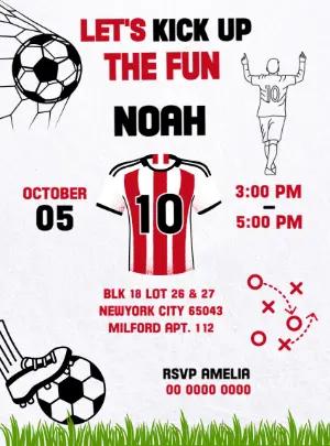 Soccer Birthday Invitation Template to Edit Online