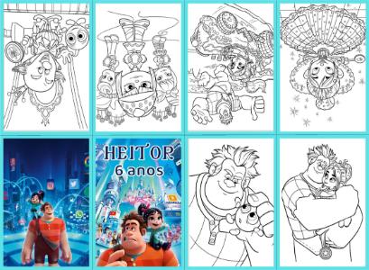 Lembrancinha Livrinho de Colorir Detona Ralph Editável