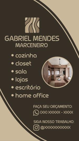 Cartão de Visita Marcenaria Moderno para Editar Online
