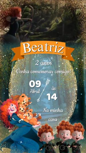 Convite Animado Aniversário Valente para Editar Online