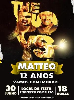 Convite de Aniversário The Boys: Modelo Editável de Ação