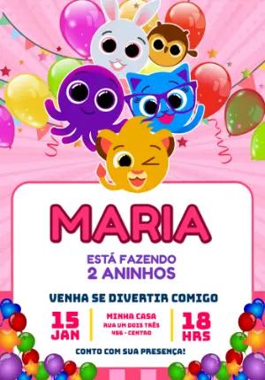 Convite Digital Festa Infantil Bolofofos