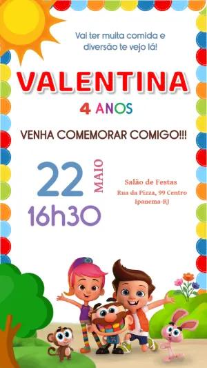 Convite Digital de Aniversário Infantil José Comilão para Editar