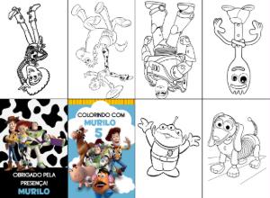 Mini Livro de Colorir Toy Story para Editar e Imprimir