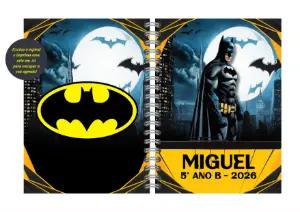 Capa de Agenda Batman Editável Online para Imprimir