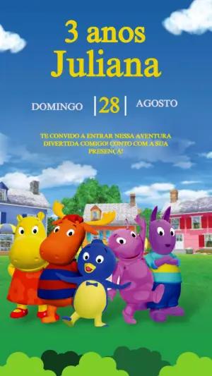 Convite de Aniversário Backyardigans para Editar Online
