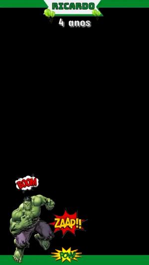 Moldura de Aniversário Hulk para Stories Editável Online