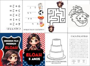 Livro de Atividades Mulher Maravilha para Editar Online