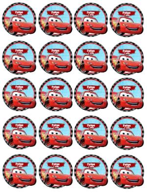 Adesivo Redondo Carros para Editar | Aniversário Infantil