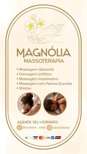 Cartão de Visita Massoterapeuta Elegante para Editar Online