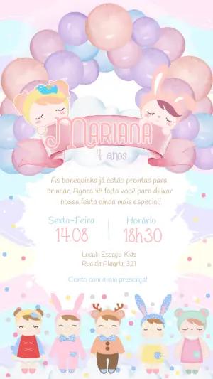 Convite Aniversário Metoo Aquarela para Editar