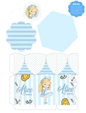 Centro de Mesa Alice no País das Maravilhas Editável para Imprimir