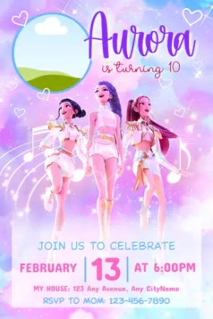 Demon Hunter Birthday Party Invitation | Digital Template