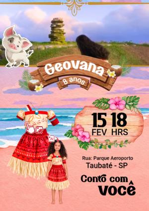 Convite Animado Moana: Vire a Personagem com sua Foto IA!
